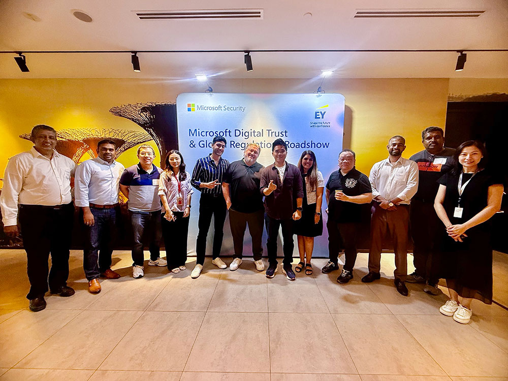 Photo of Armor team members at Microsoft Digital Trust & Global Regulation Roadshow